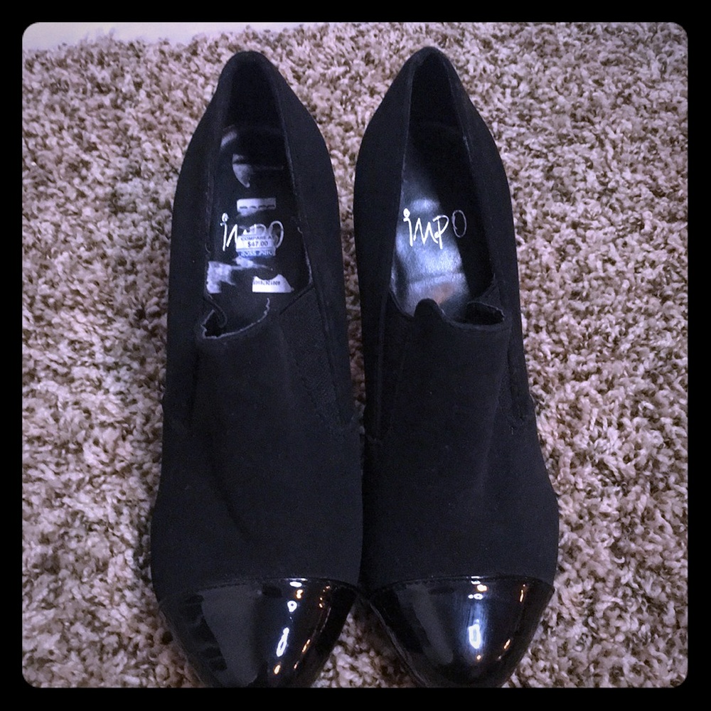 IMPO Black 4in Heeled Bootie Style Shoe NWOT